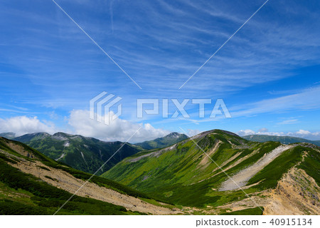 北阿爾卑斯山回到銀座縱向路線Kurobe Goro-dake，四國 40915134