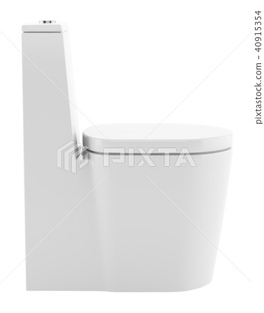 modern standing toilet bowl isolated on white  40915354
