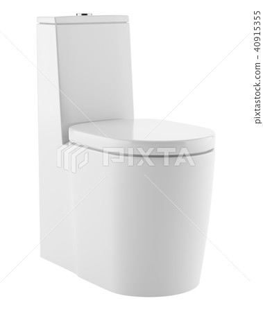 modern standing toilet bowl isolated on white modern standing toilet bowl isolated on white 40915355