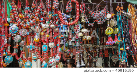 Souvenirs at flea market in Lhasa, Tibet 40916190
