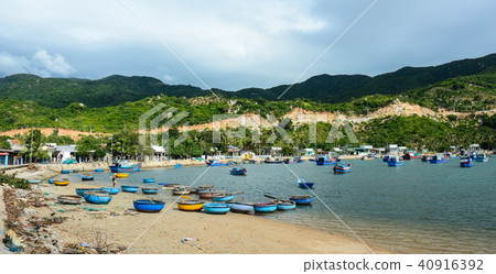 Fishing boats on sea in Nha Trang, Vietnam 40916392