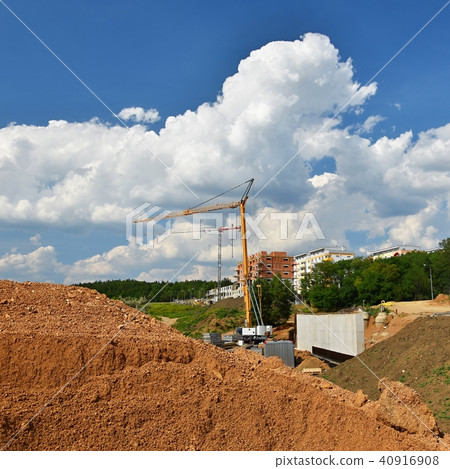 Crane and construction of new buildings.Industry. 40916908