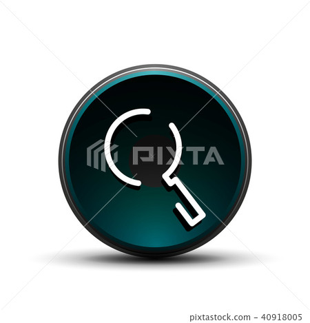 Search magnifyier web button, magnify icon. Modern magnifying glass sign, web site design or mobile 40918005