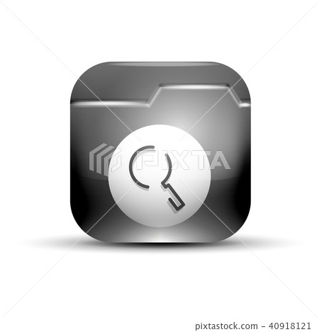 Search magnifyier web button, magnify icon. Modern magnifying glass sign, web site design or mobile 40918121