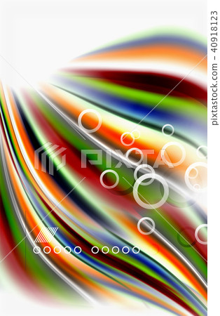Rainbow color waves, vector blurred abstract background 40918123