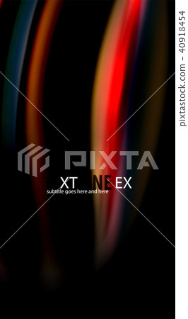 Abstract wave lines fluid rainbow style color stripes on black background. Artistic illustration for Abstract wave lines fluid rainbow style color stripes on black background. Artistic illustration for 40918454