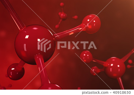 3D rendering molecules. Atoms bacgkround. Medical background for banner or flyer. Molecular 40918630