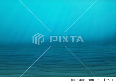 Underwater blue background in sea, ocean, with volume light. 3d rendering Underwater blue background in sea, ocean, with volume light. 3d rendering 40918683