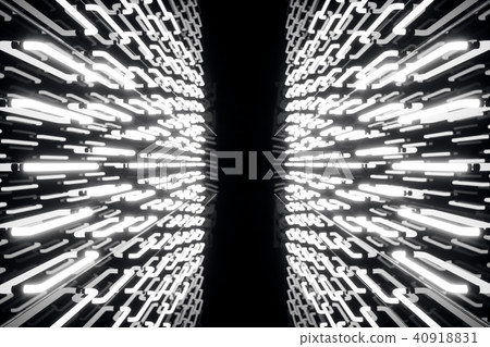 3D rendering abstrac futuristic dark corridor with neon lights. Glowing light. Futuristic 3D rendering abstrac futuristic dark corridor with neon lights. Glowing light. Futuristic 40918831