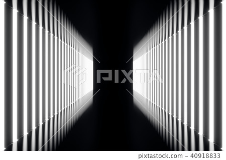 3D rendering abstrac futuristic dark corridor with neon lights. Glowing light. Futuristic 3D rendering abstrac futuristic dark corridor with neon lights. Glowing light. Futuristic 40918833