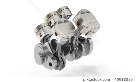 3d rendering of an internal combustion engine. Engine parts, crankshaft, pistons, fuel supply system 3d rendering of an internal combustion engine. Engine parts, crankshaft, pistons, fuel supply system 40918856