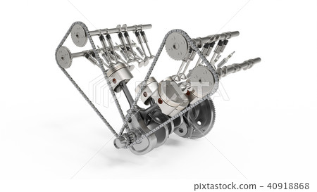 3d rendering of an internal combustion engine. Engine parts, crankshaft, pistons, fuel supply system 3d rendering of an internal combustion engine. Engine parts, crankshaft, pistons, fuel supply system 40918868