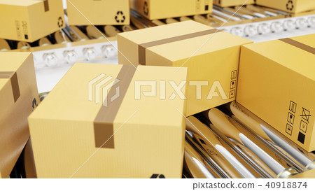 3D rendering Packages delivery, packaging service and parcels transportation system concept 3D rendering Packages delivery, packaging service and parcels transportation system concept 40918874