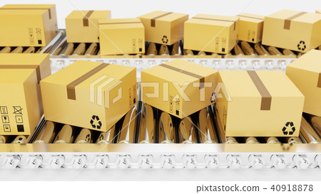 3D Rendering Packages Delivery, Packaging... - Stock Illustration ...