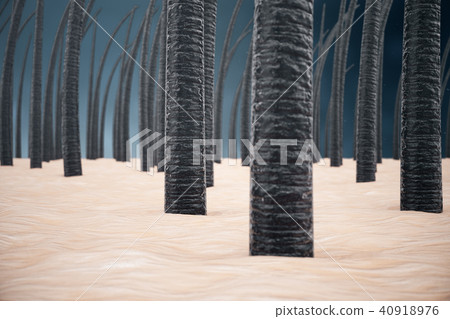 3D Rendering hair keratin strengthening, hair care. Treatment and care of hair. Hair with skin under 40918976