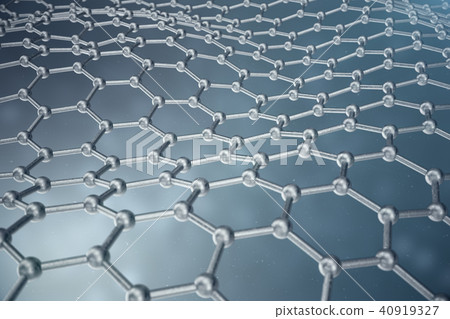 3d rendering abstract nanotechnology hexagonal geometric form close-up, concept graphene atomic 3d rendering abstract nanotechnology hexagonal geometric form close-up, concept graphene atomic 40919327