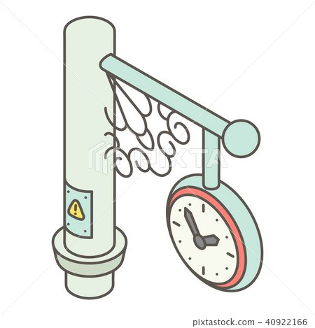 Street clock icon, isometric style Street clock icon, isometric style 40922166