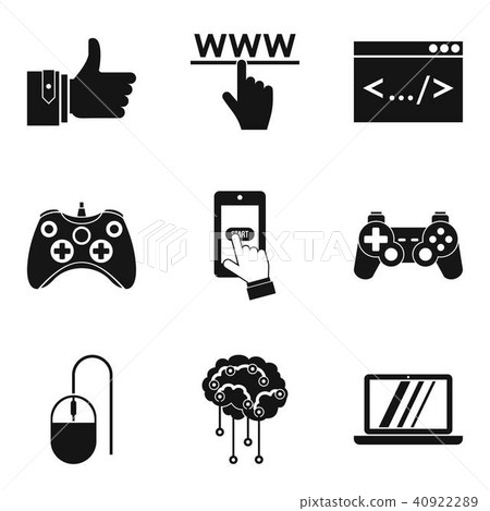 Skilled specialist icons set, simple style 40922289