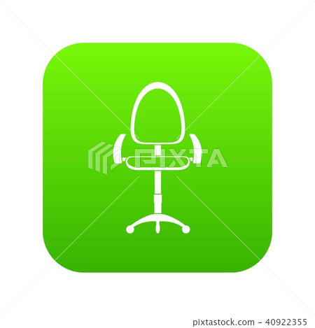 Modern office chair icon digital green Modern office chair icon digital green 40922355