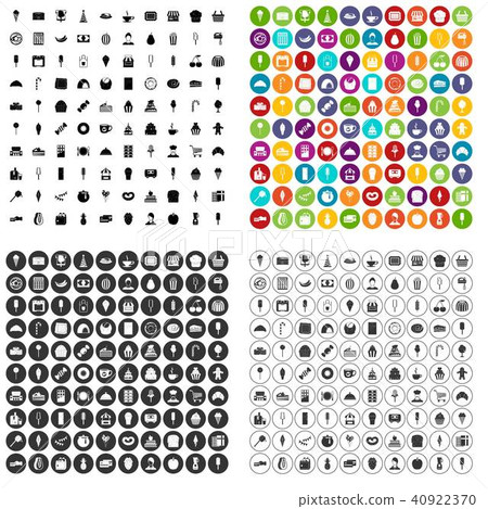 100 dessert icons set vector variant 100 dessert icons set vector variant 40922370