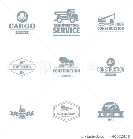 Cargo logo set, simple style 40922468