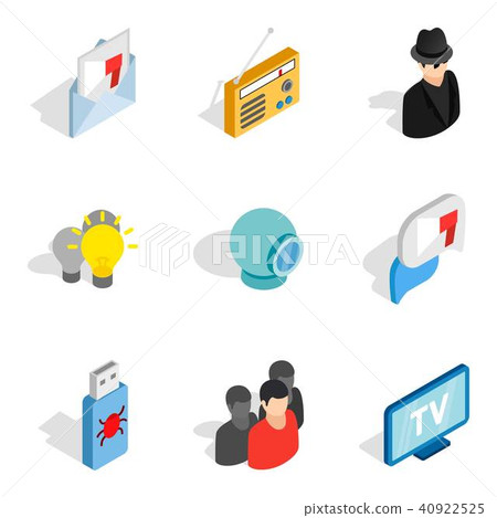 Web install icons set, isometric style 40922525