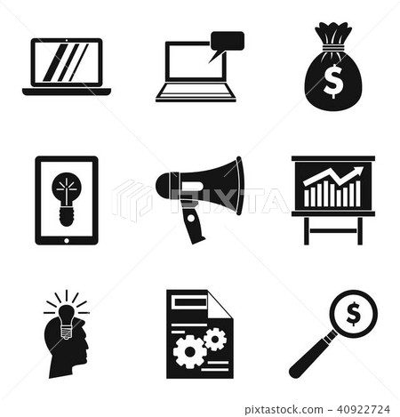 Mobile use icons set, simple style Mobile use icons set, simple style 40922724