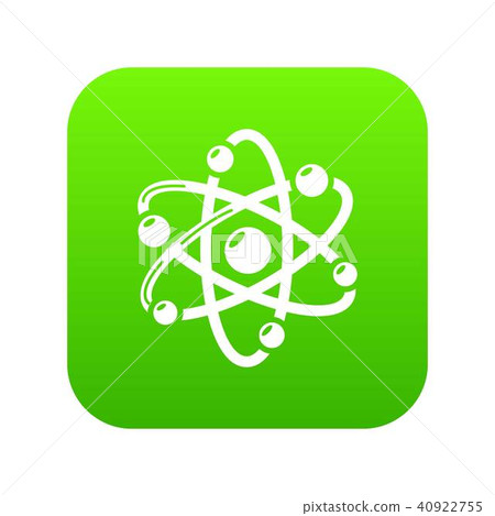 Atom icon green vector 40922755