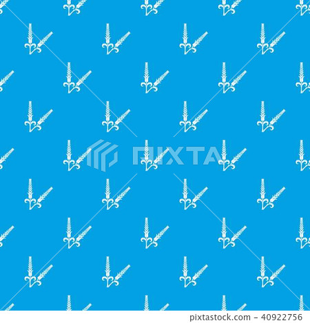 High wheat pattern vector seamless blue High wheat pattern vector seamless blue 40922756