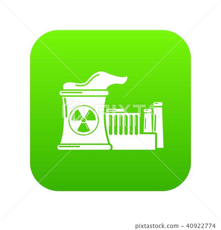 Atomic reactor icon green vector 40922774