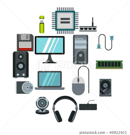 Computer icons set, flat style 40922921