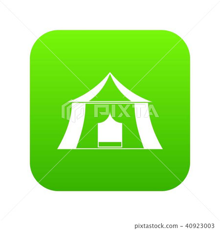 Hiking pavilion icon digital green 40923003