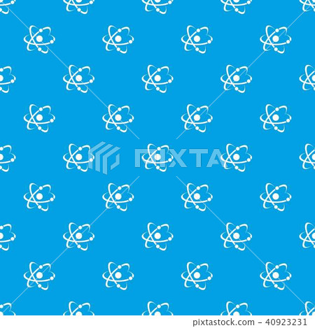 Molecule pattern vector seamless blue - Stock Illustration [40923231 ...