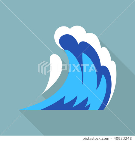 Standing wave icon, flat style Standing wave icon, flat style 40923248