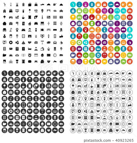 100 hotel icons set vector variant 100 hotel icons set vector variant 40923265