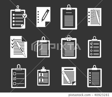 To do list icon set grey vector 40923281