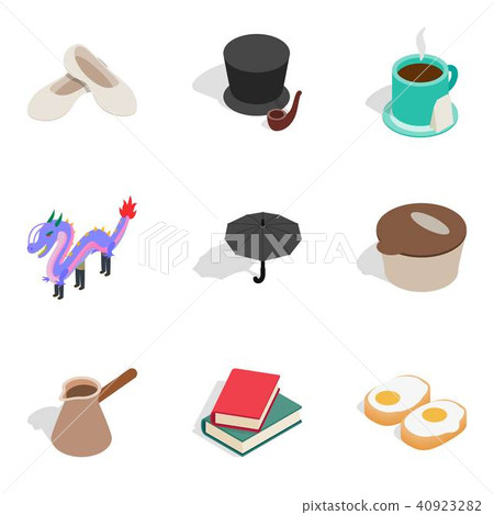 Overall health icons set, isometric style 40923282