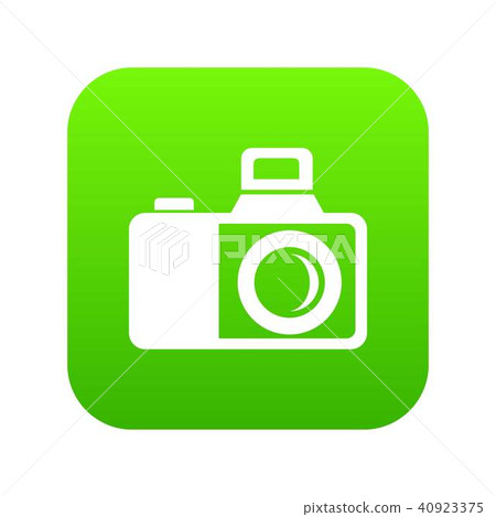 Photocamera icon green vector 40923375