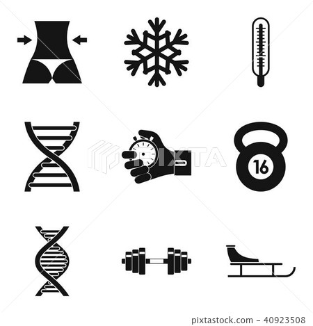 Wellness personally icons set, simple style Wellness personally icons set, simple style 40923508