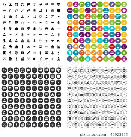 100 film icons set vector variant 100 film icons set vector variant 40923535