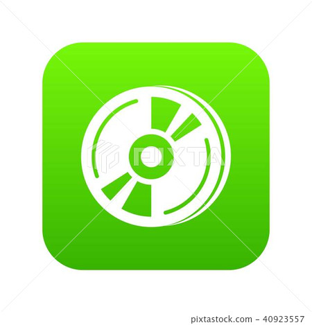 Cd icon green vector 40923557
