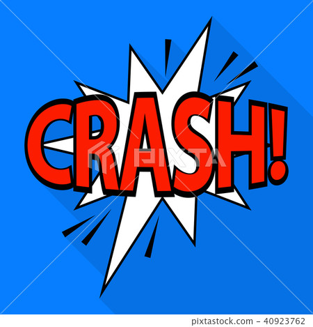 Crash icon, pop art style 40923762