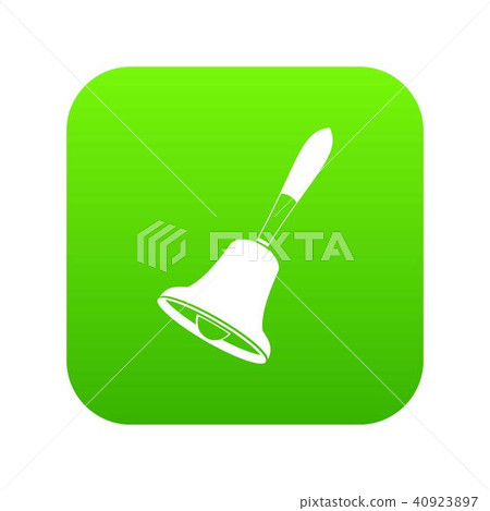 Bell icon digital green 40923897