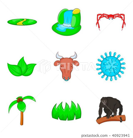 Prey icons set, cartoon style Prey icons set, cartoon style 40923941