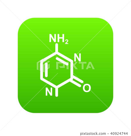 Molecule model icon green vector 40924744