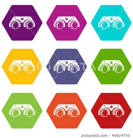 Medical glasses icons set 9 vector Medical glasses icons set 9 vector 40924750