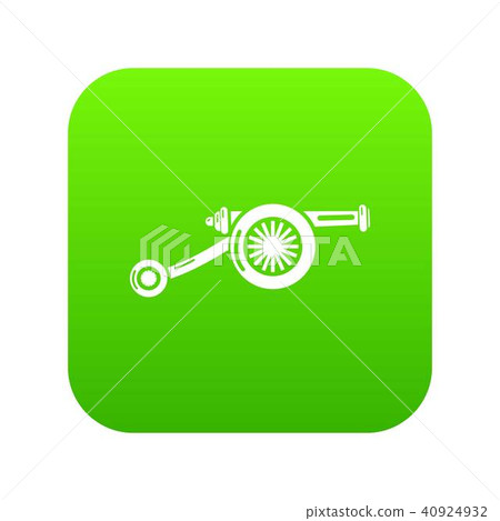 Siege gun icon green vector Siege gun icon green vector 40924932