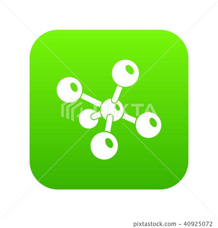 Molecule chemistry icon green vector Molecule chemistry icon green vector 40925072