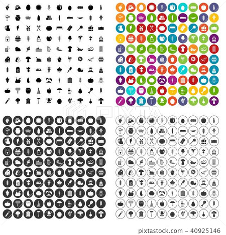 100 harvest festival icons set vector variant 100 harvest festival icons set vector variant 40925146