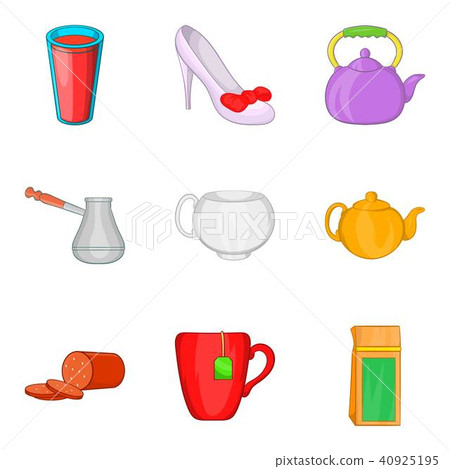 Alcohol intoxication icons set, cartoon style 40925195